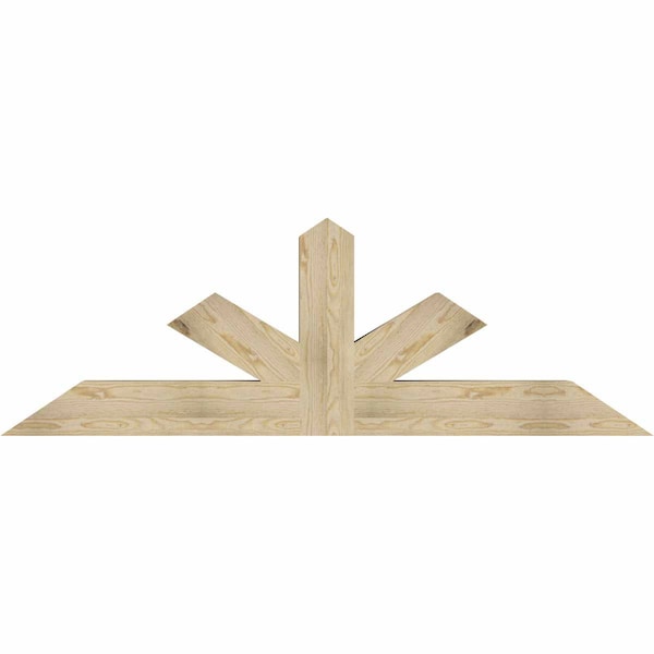 Ekena Millwork Saratoga Rough Sawn Timber Gable Bracket, Douglas Fir, 72"W x 24"H x 6"D x 6"F, 8/12 Pitch GBW072X24X0606SAR00RDF - main
